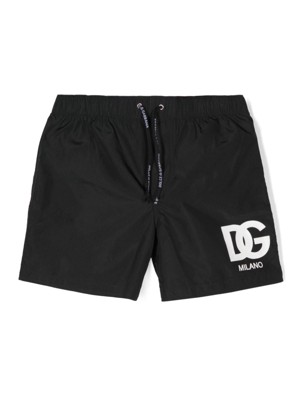 Dolce & Gabbana Kids logo-print swim shorts - Black von Dolce & Gabbana Kids