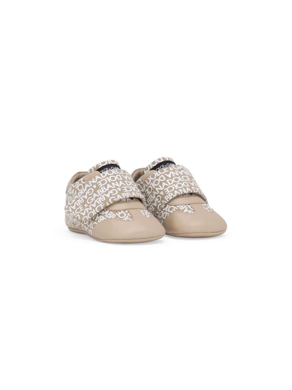 Dolce & Gabbana Kids logo-print touch-strap sneakers - Brown von Dolce & Gabbana Kids