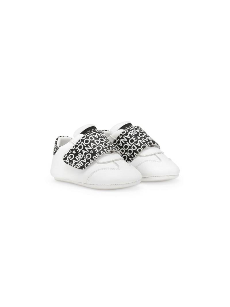 Dolce & Gabbana Kids logo-print touch-strap sneakers - White von Dolce & Gabbana Kids