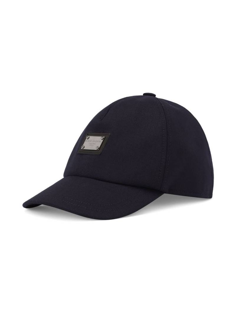 Dolce & Gabbana Kids logo-tag baseball cap - Blue von Dolce & Gabbana Kids