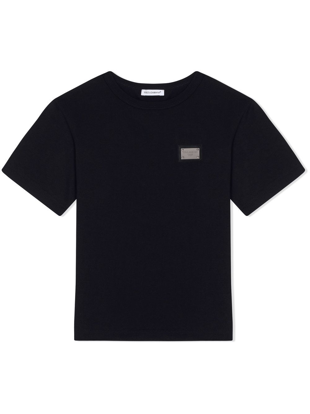 Dolce & Gabbana Kids logo-tag cotton T-shirt - Black von Dolce & Gabbana Kids