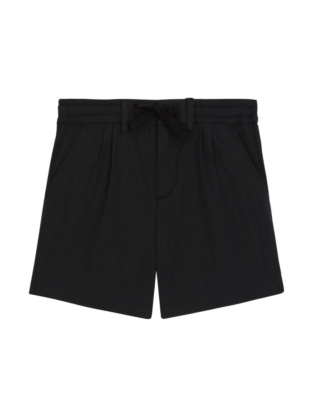 Dolce & Gabbana Kids logo-tag poplin shorts - Black von Dolce & Gabbana Kids