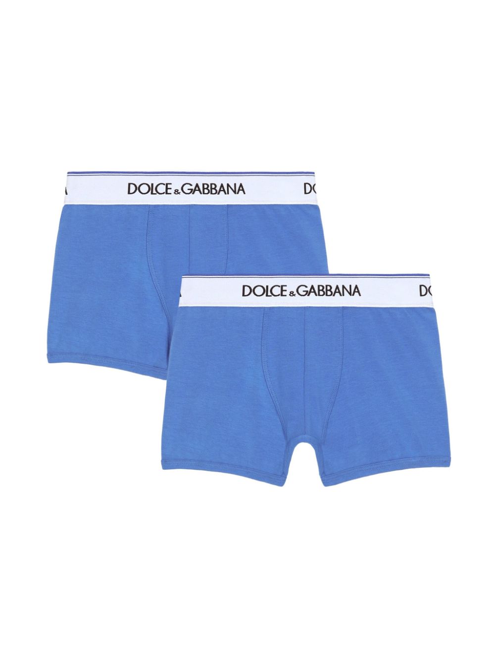 Dolce & Gabbana Kids logo-waistband boxers (pack of two) - Blue von Dolce & Gabbana Kids