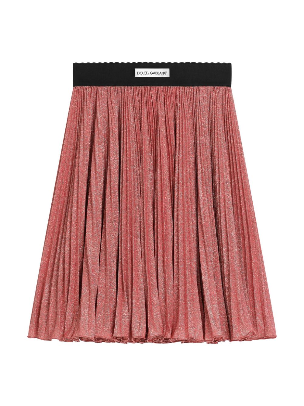 Dolce & Gabbana Kids lurex pleated A-line skirt - Pink von Dolce & Gabbana Kids