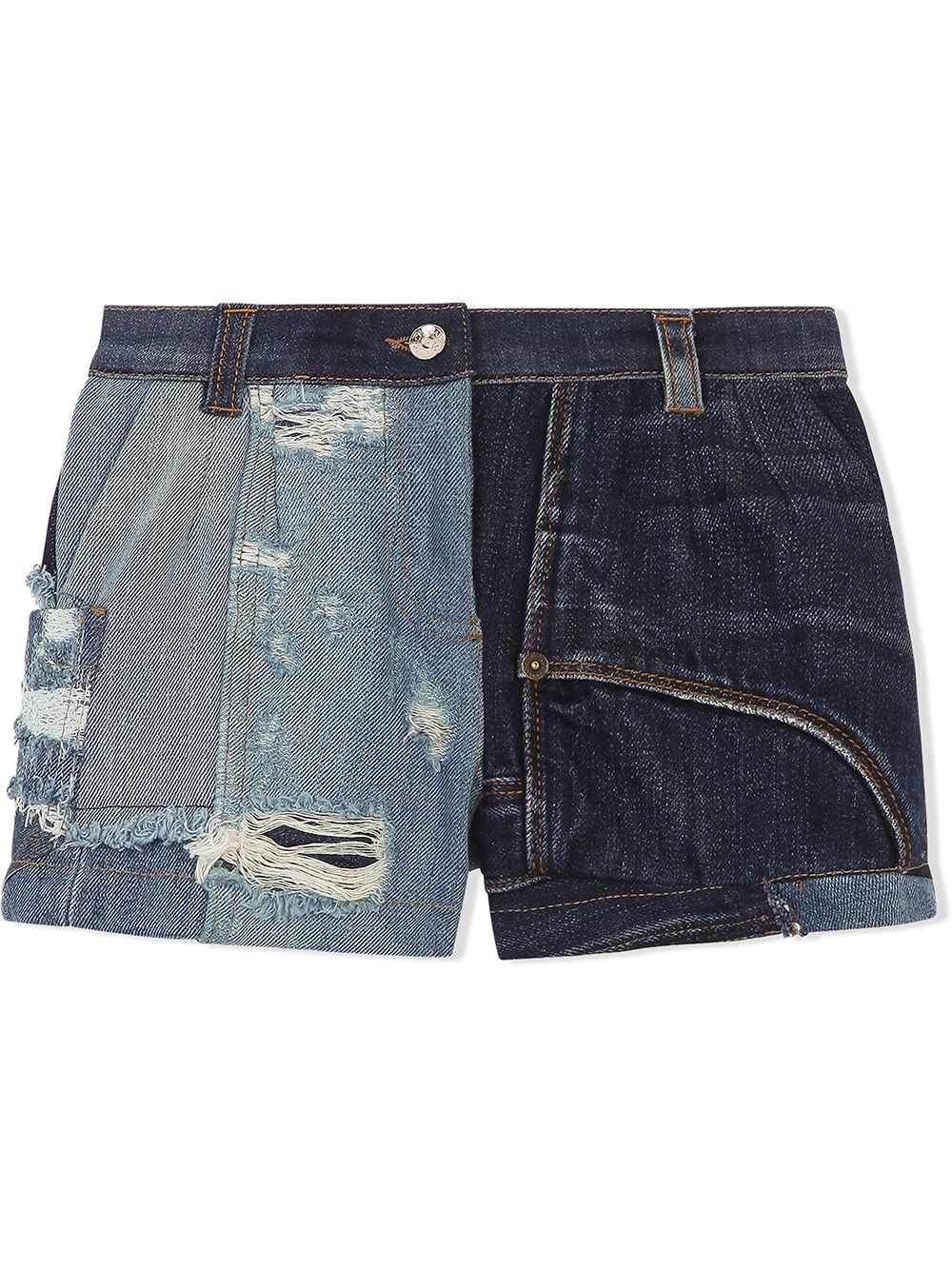 Dolce & Gabbana Kids patch-detail denim shorts - Blue von Dolce & Gabbana Kids