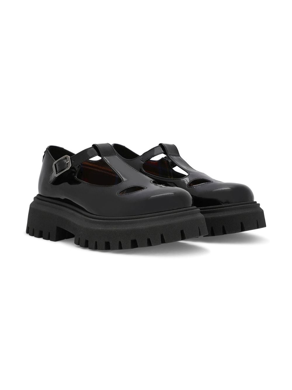 Dolce & Gabbana Kids patent leather Mary Jane shoes - Black von Dolce & Gabbana Kids