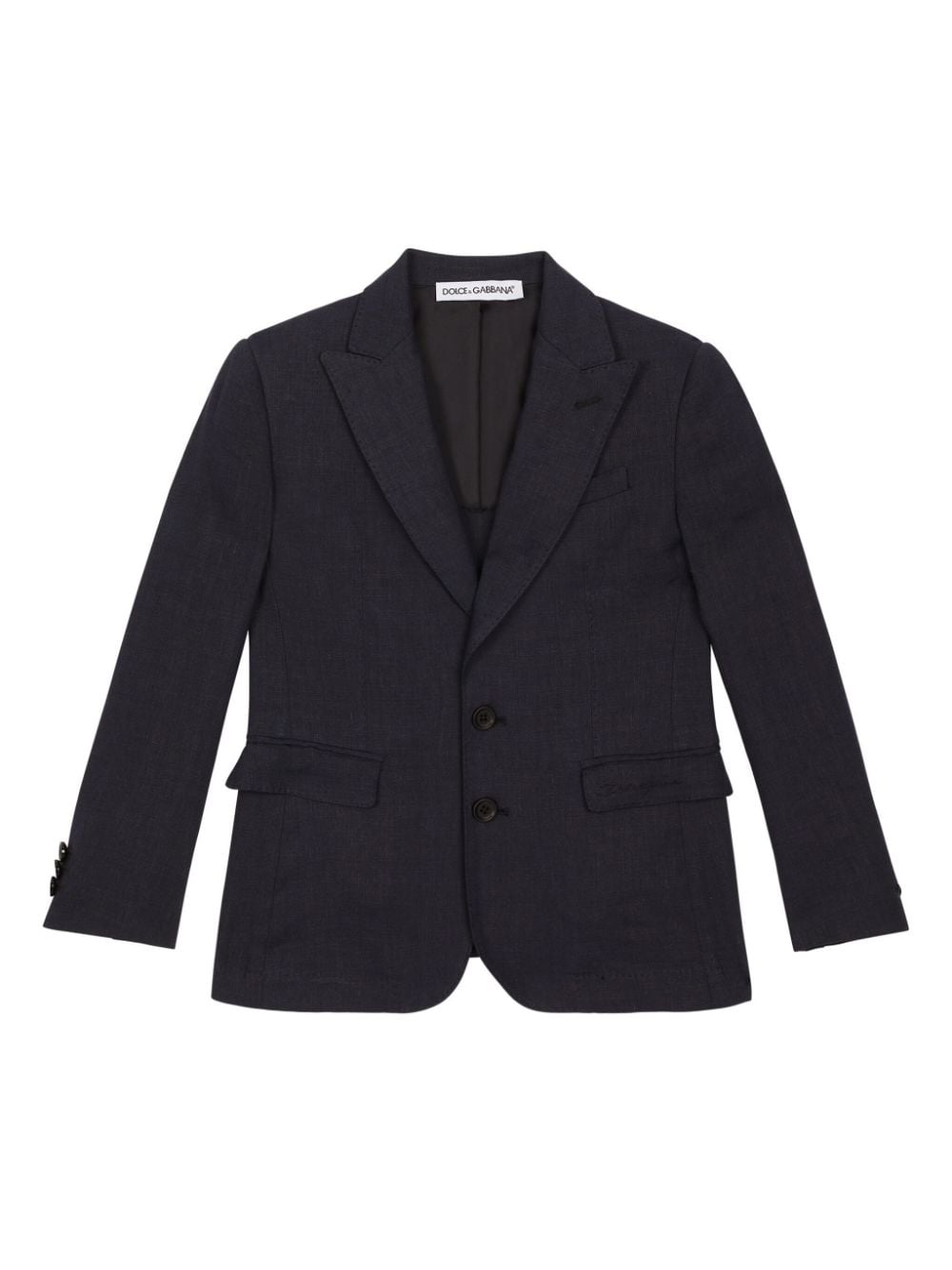 Dolce & Gabbana Kids peak-lapel single-breasted blazer - Blue von Dolce & Gabbana Kids