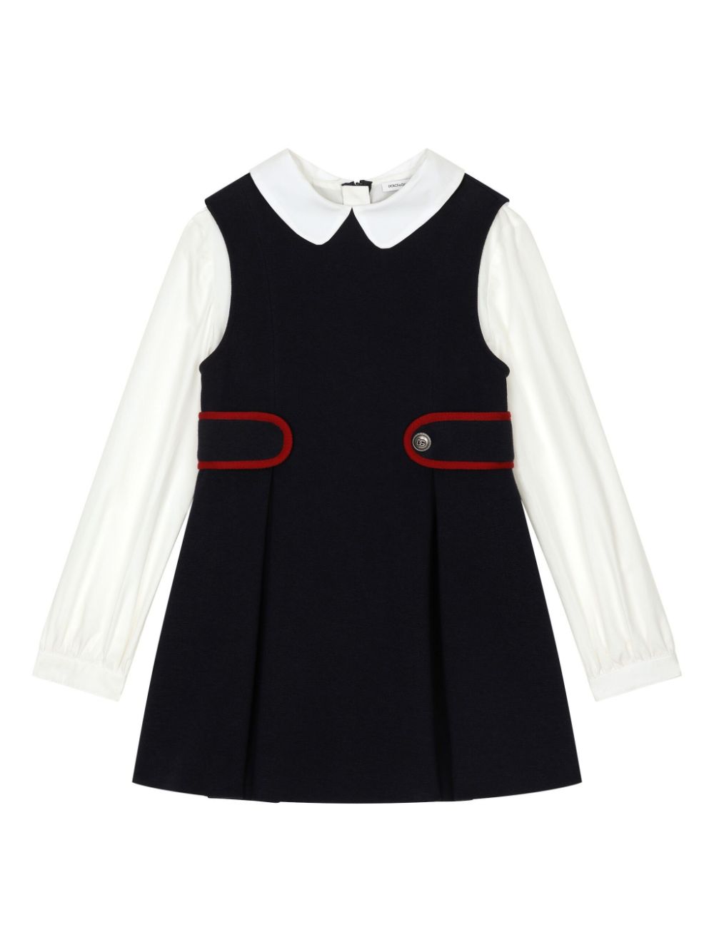 Dolce & Gabbana Kids piqué poplin dress - Blue von Dolce & Gabbana Kids