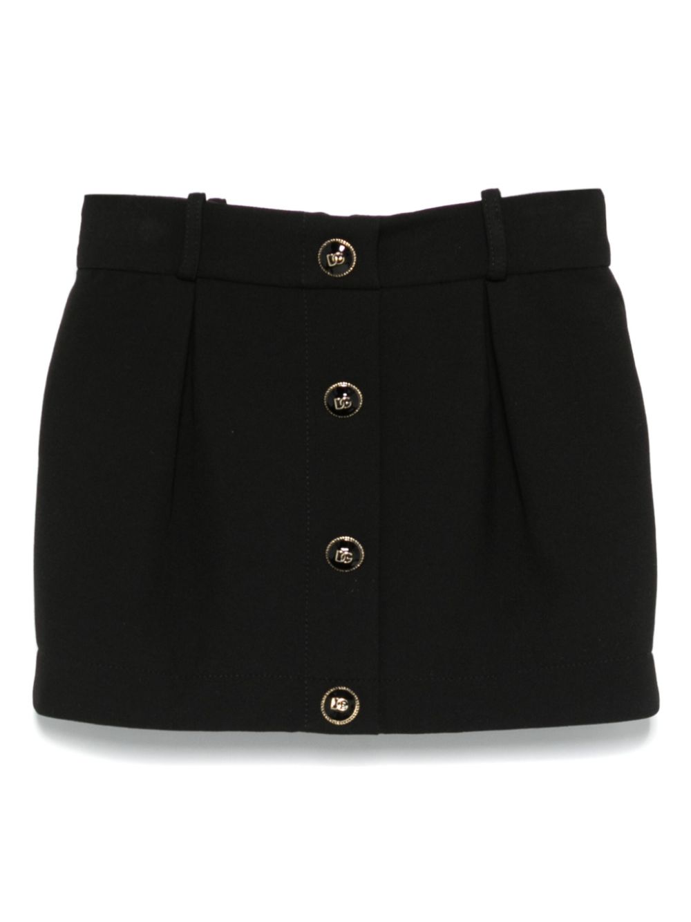 Dolce & Gabbana Kids pleat-detailed mini skirt - Black von Dolce & Gabbana Kids