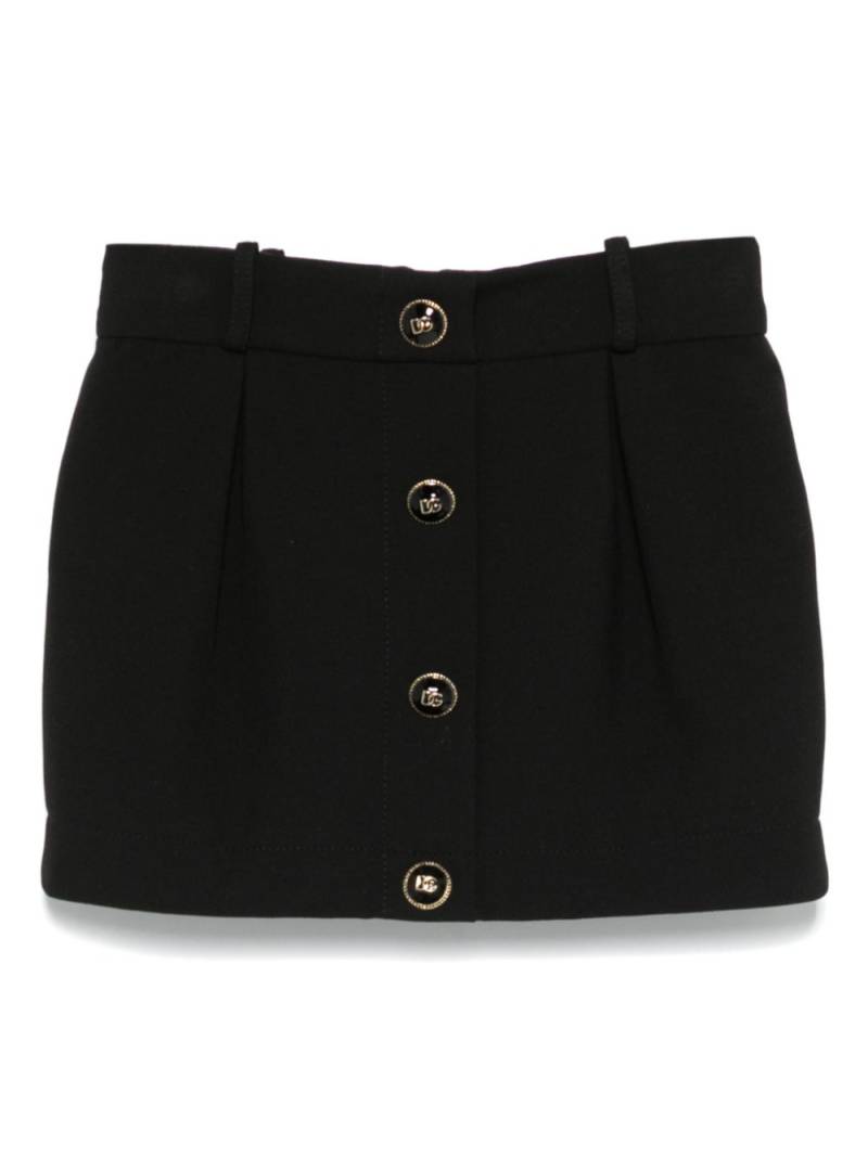 Dolce & Gabbana Kids pleat-detailed mini skirt - Black von Dolce & Gabbana Kids