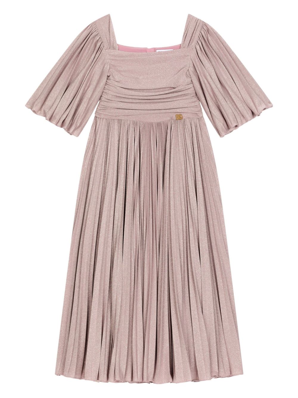 Dolce & Gabbana Kids pleated lurex dress - Pink von Dolce & Gabbana Kids