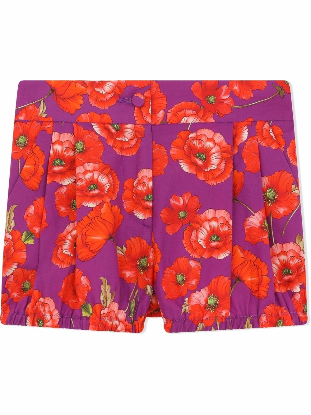 Dolce & Gabbana Kids pleated posies shorts - Purple von Dolce & Gabbana Kids