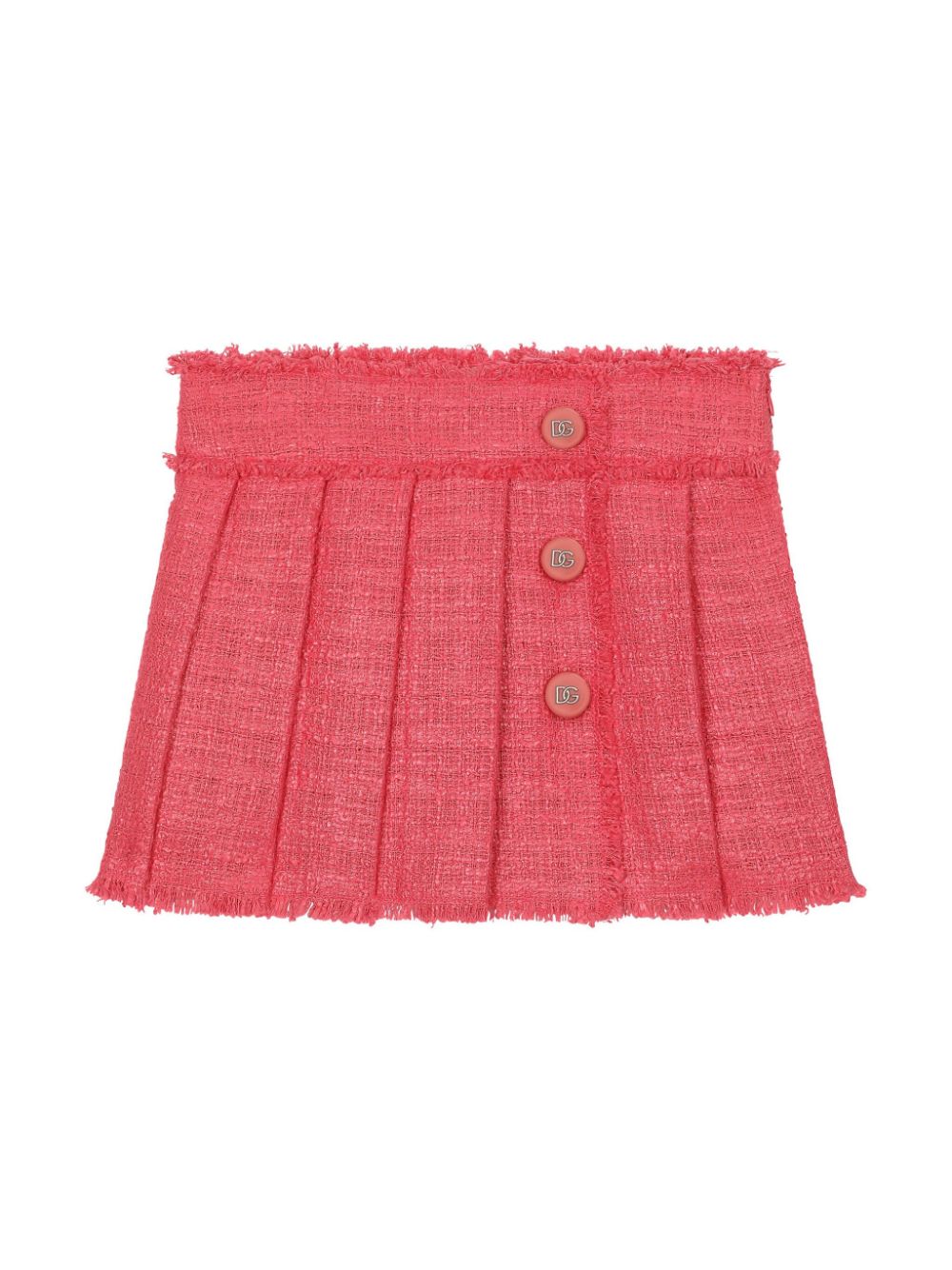 Dolce & Gabbana Kids pleated tweed miniskirt - Pink von Dolce & Gabbana Kids