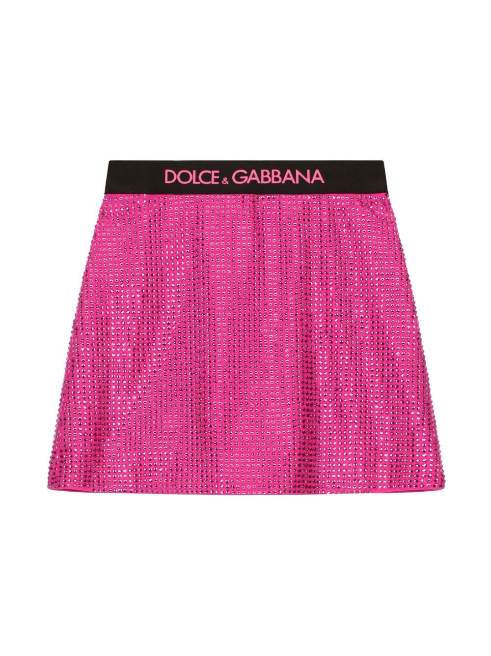 Dolce & Gabbana Kids rhinestone-embellished A-line skirt - Pink von Dolce & Gabbana Kids