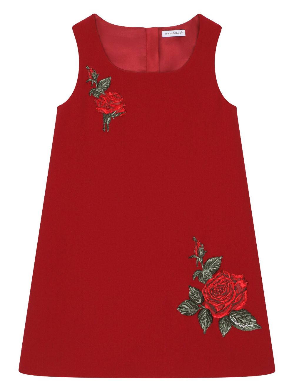 Dolce & Gabbana Kids rose-embroidered dress von Dolce & Gabbana Kids