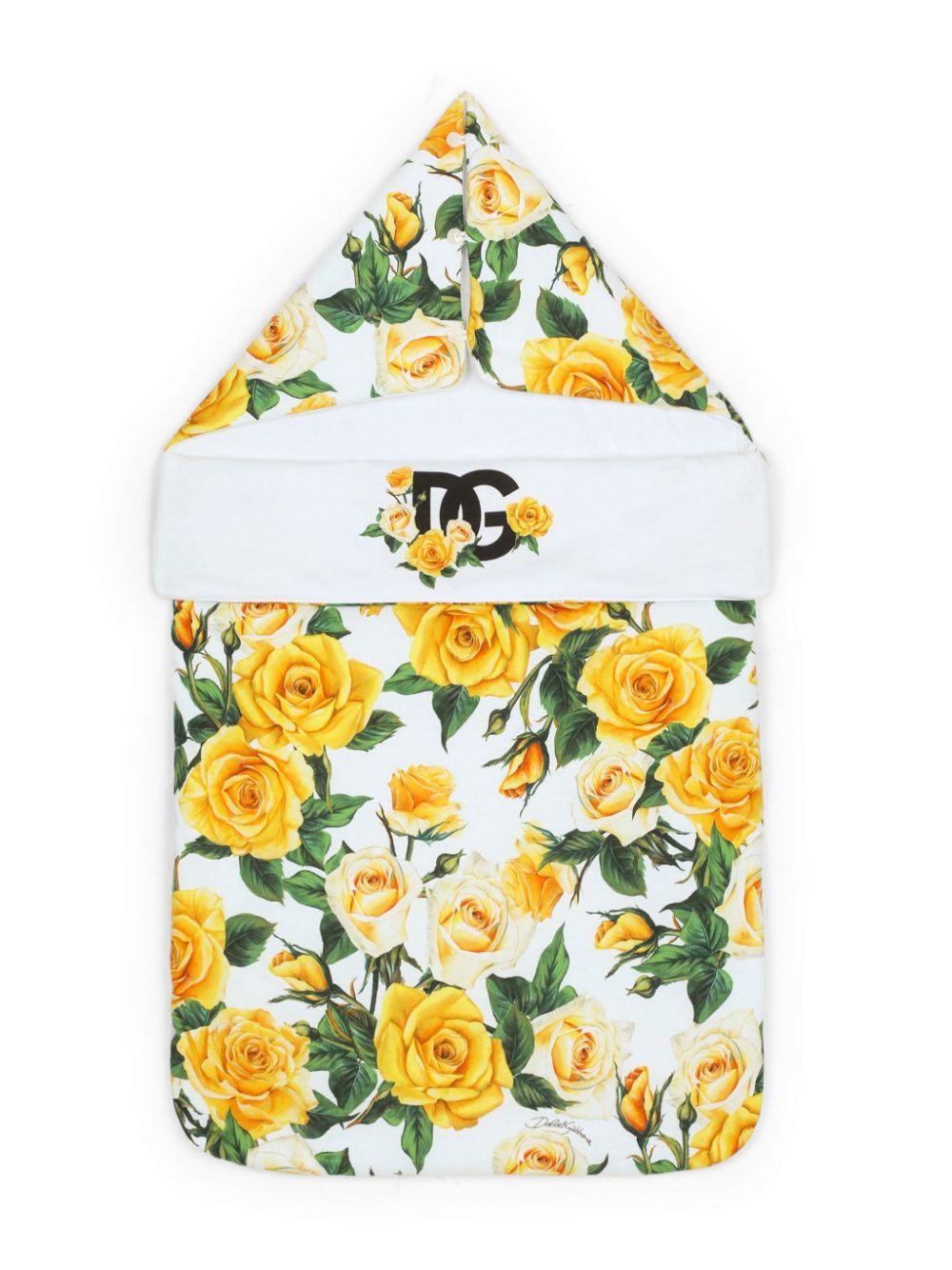 Dolce & Gabbana Kids rose-print cotton sleeping bag - White von Dolce & Gabbana Kids