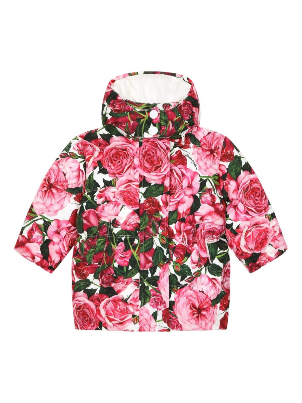 Dolce & Gabbana Kids rose-print padded jacket - Pink von Dolce & Gabbana Kids