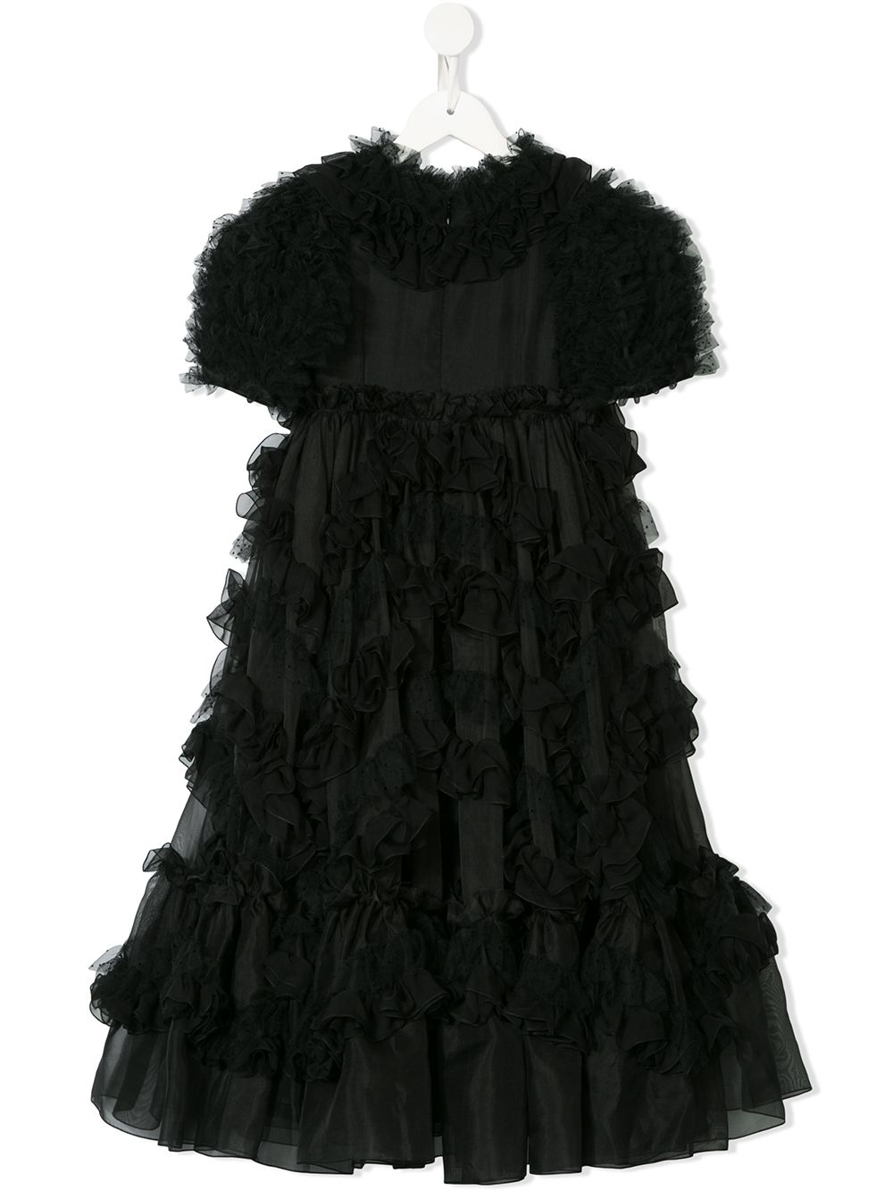 Dolce & Gabbana Kids ruffled organza dress - Black von Dolce & Gabbana Kids