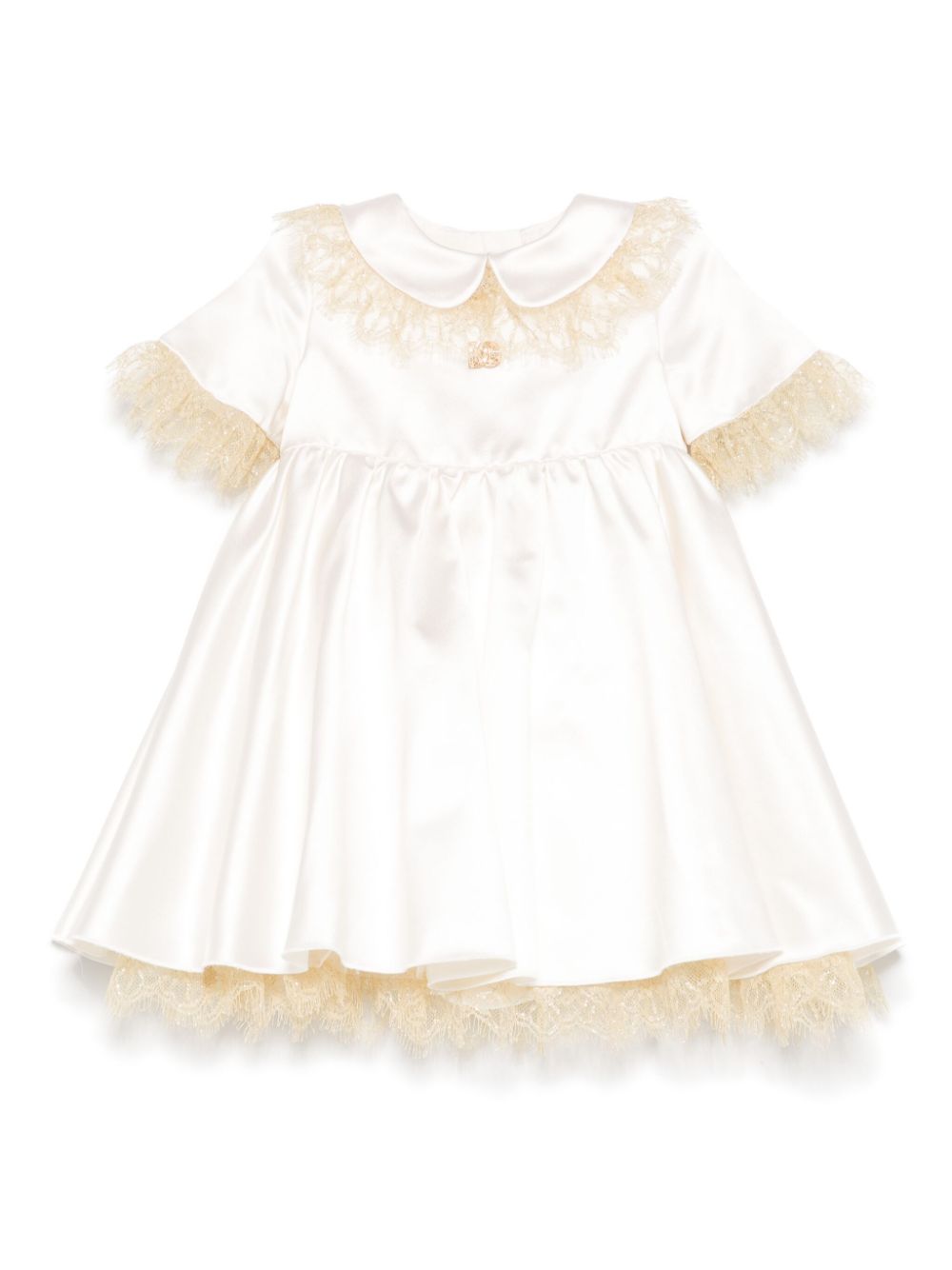 Dolce & Gabbana Kids satin dress - Neutrals von Dolce & Gabbana Kids