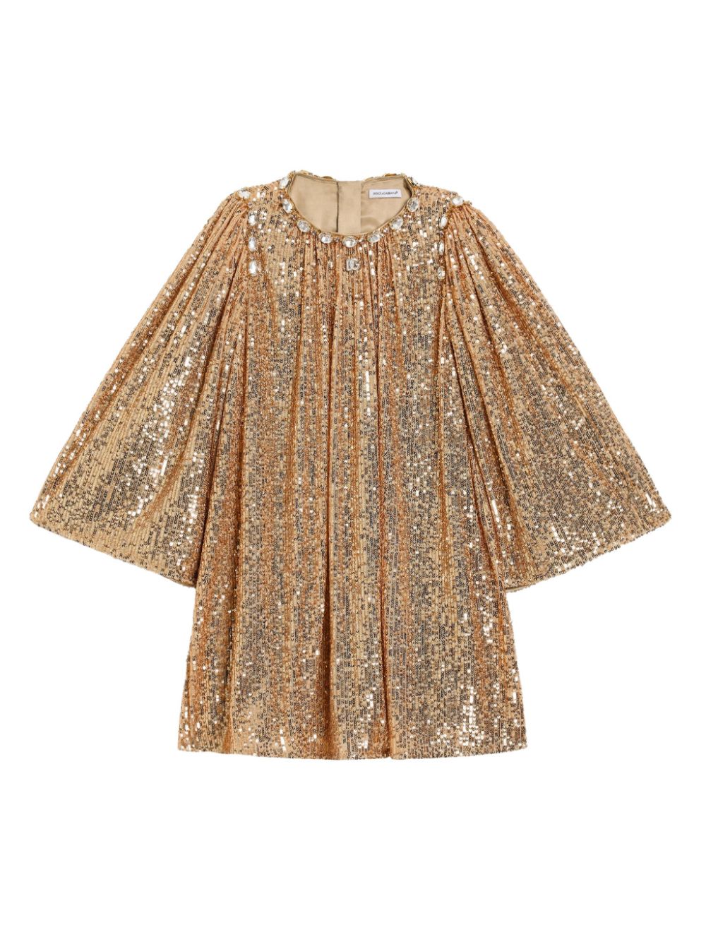 Dolce & Gabbana Kids sequin-embellished dress - Gold von Dolce & Gabbana Kids