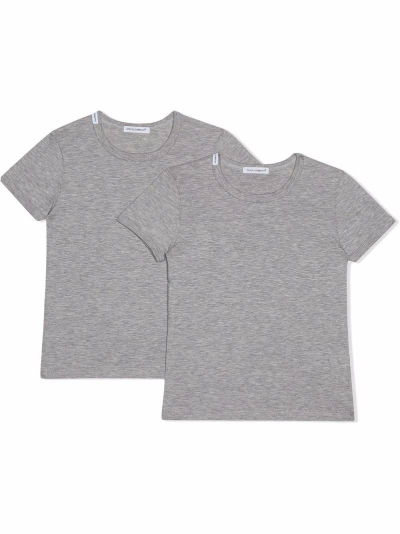 Dolce & Gabbana Kids short-sleeve cotton T-shirt - Grey von Dolce & Gabbana Kids