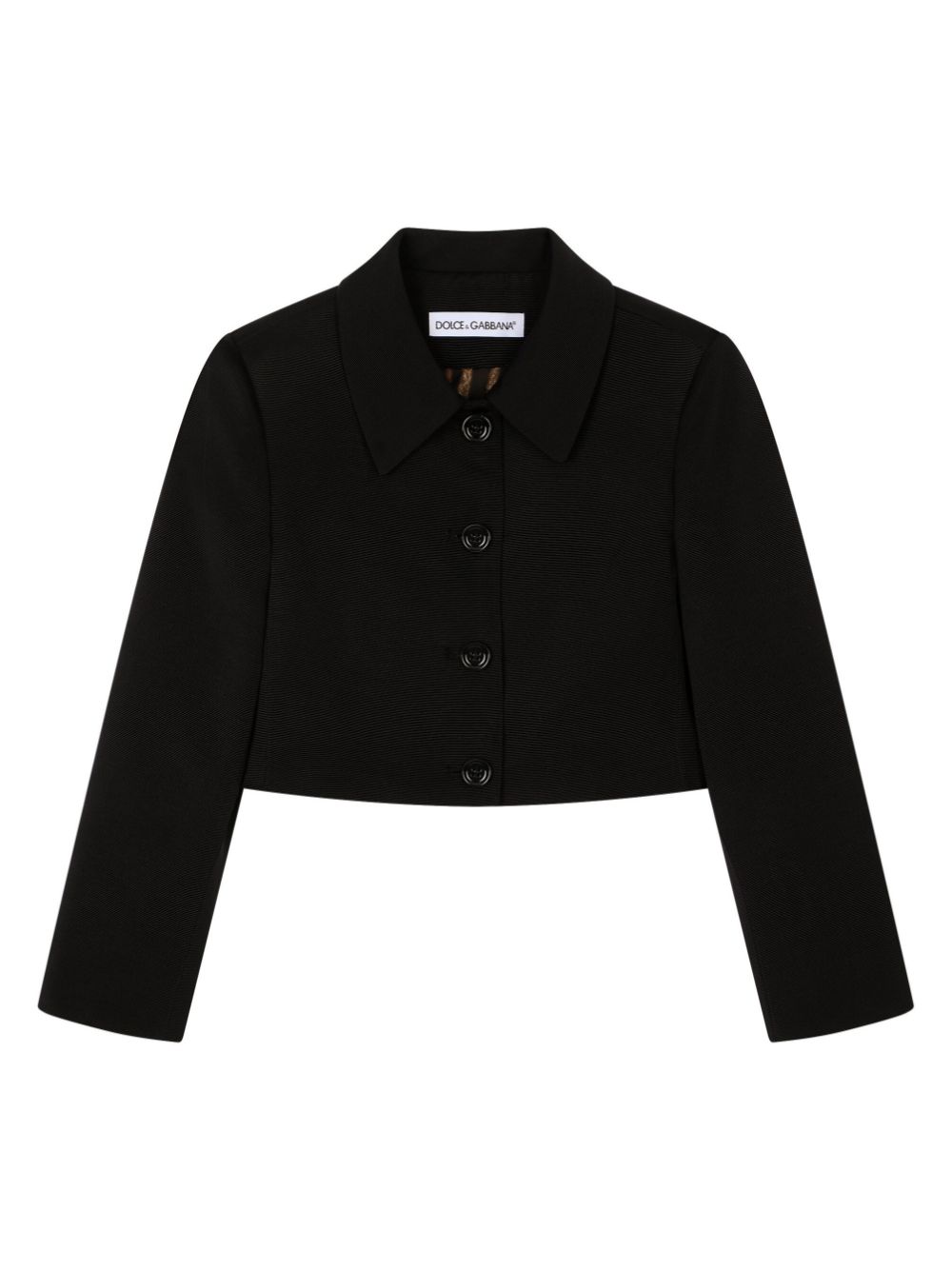 Dolce & Gabbana Kids single-breasted cropped blazer - Black von Dolce & Gabbana Kids