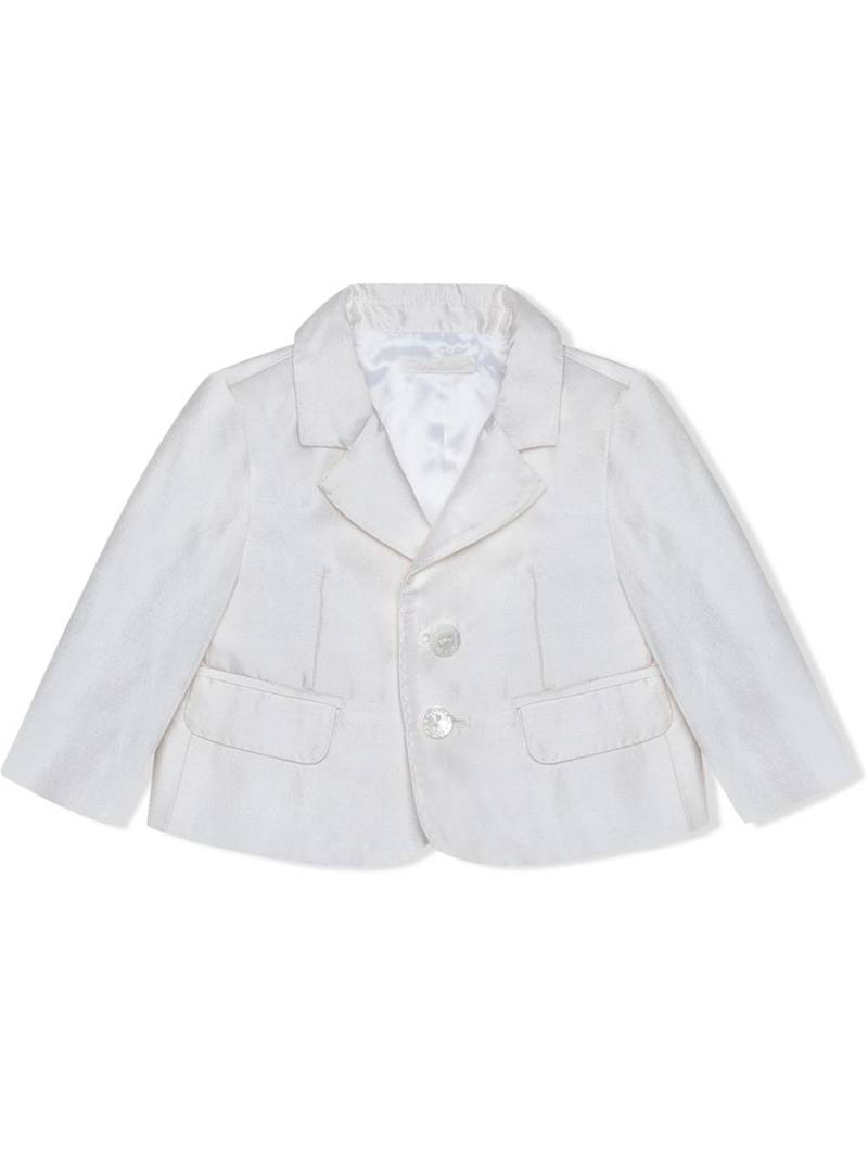 Dolce & Gabbana Kids single-breasted shantung blazer - White von Dolce & Gabbana Kids