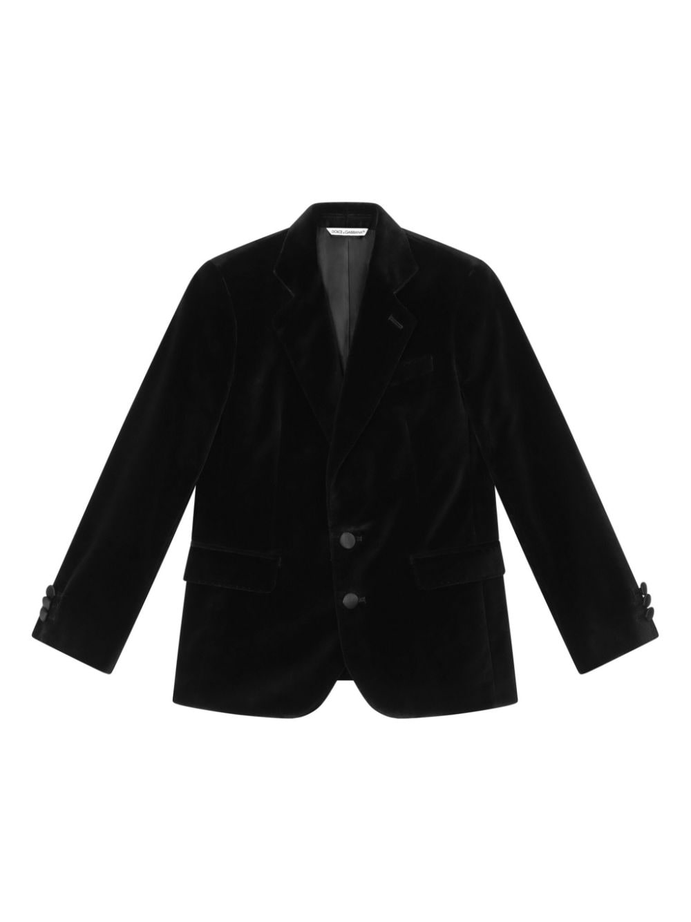 Dolce & Gabbana Kids single-breasted velvet blazer - Black von Dolce & Gabbana Kids