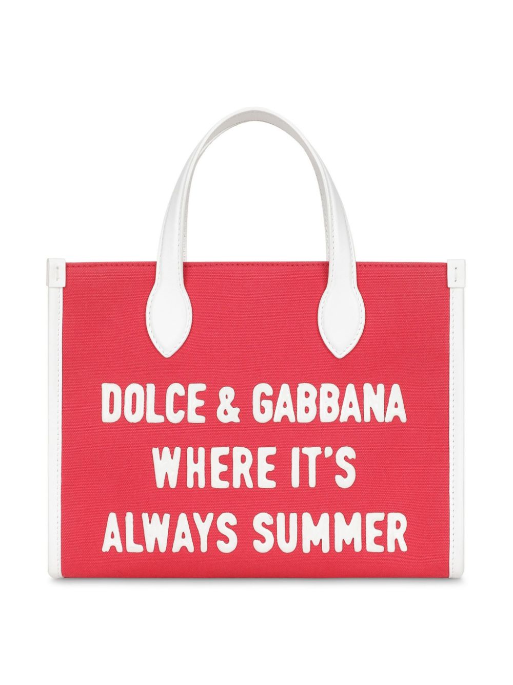 Dolce & Gabbana Kids slogan-print canvas tote bag - Pink von Dolce & Gabbana Kids