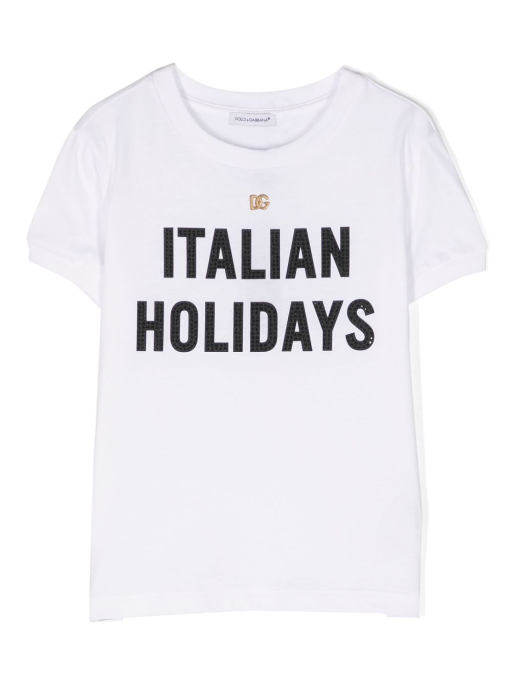 Dolce & Gabbana Kids slogan-print cotton T-shirt - White von Dolce & Gabbana Kids