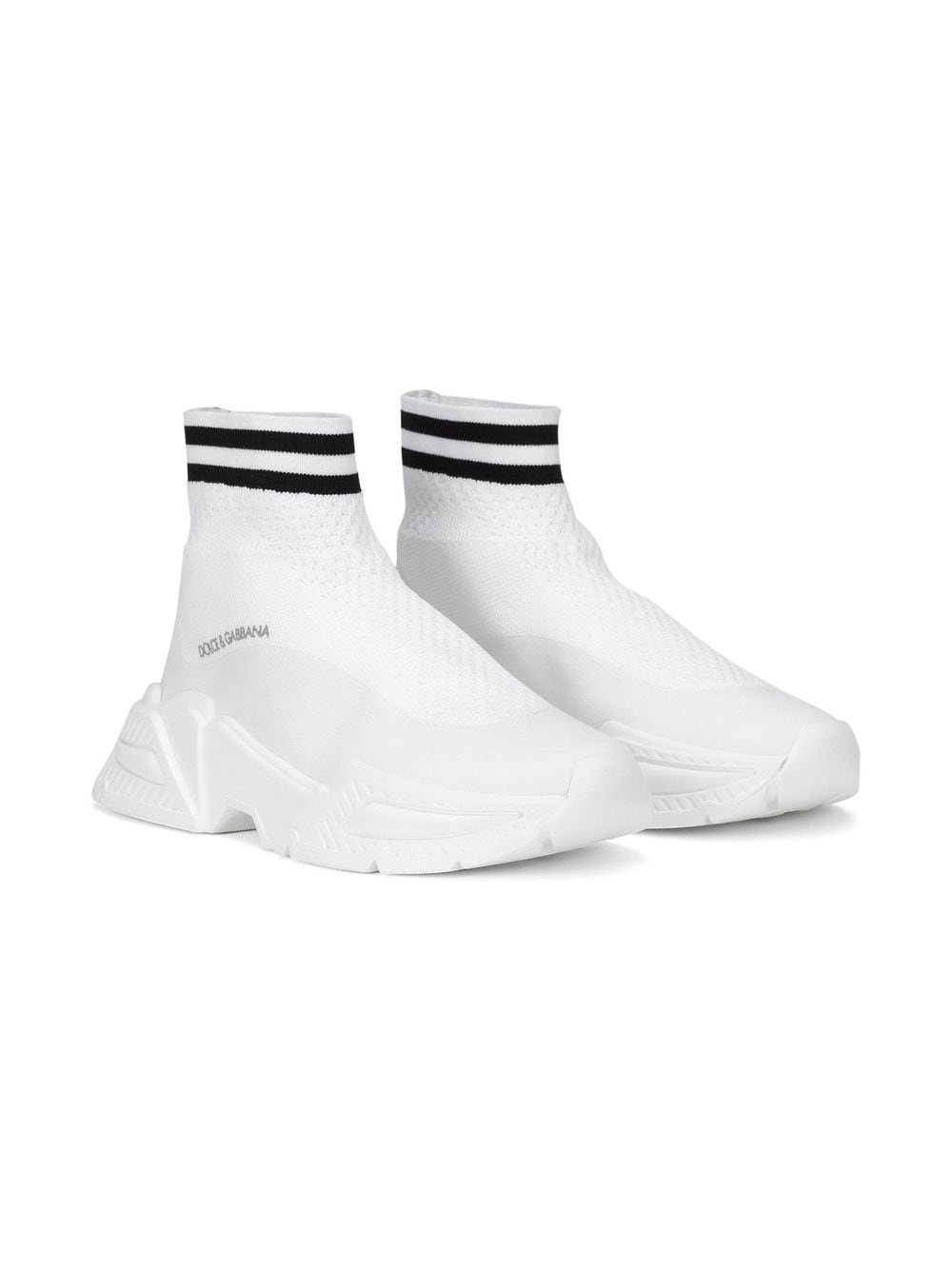 Dolce & Gabbana Kids sock-style ankle sneakers - White von Dolce & Gabbana Kids