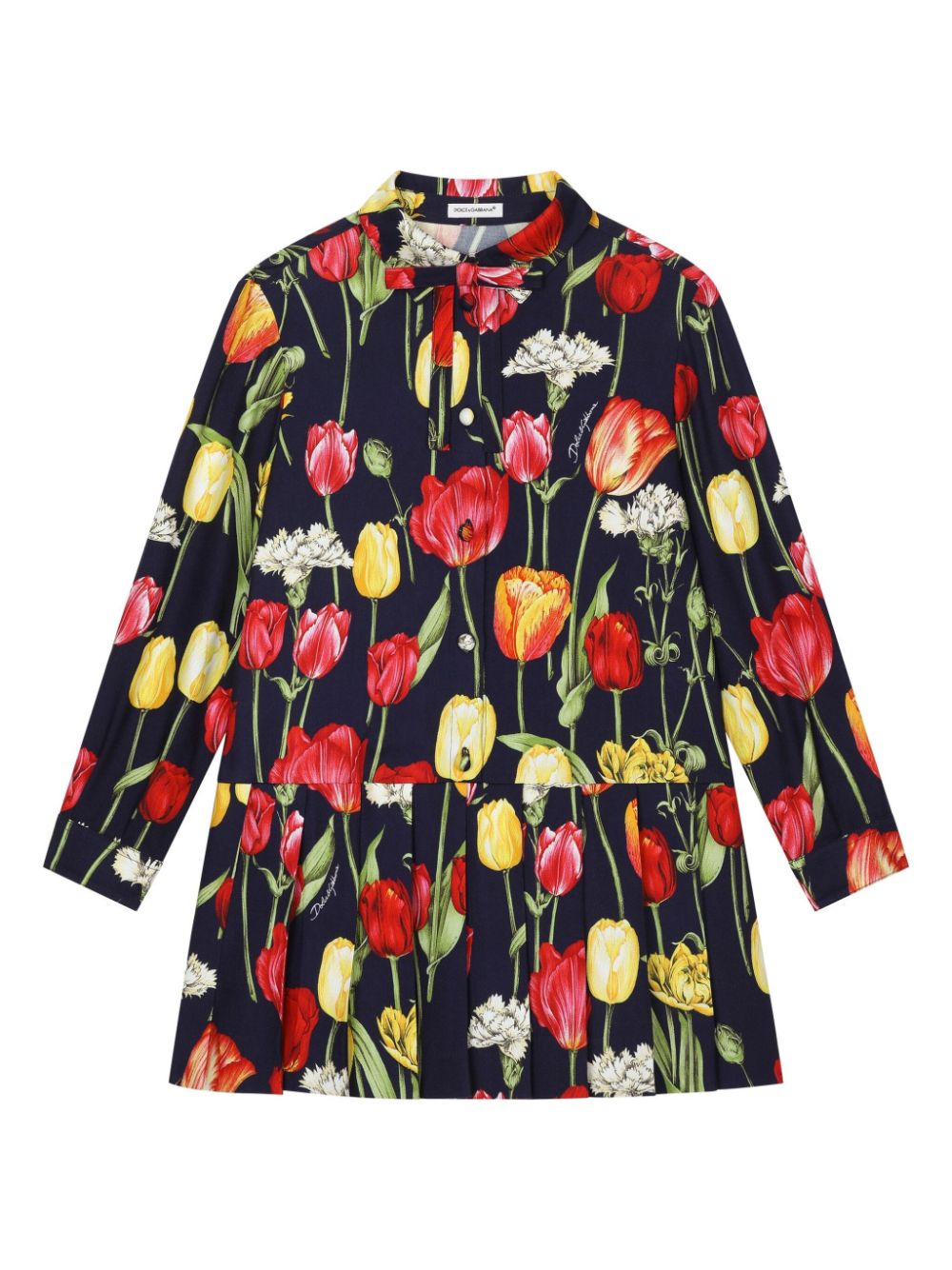 Dolce & Gabbana Kids tulip print dress - Black von Dolce & Gabbana Kids