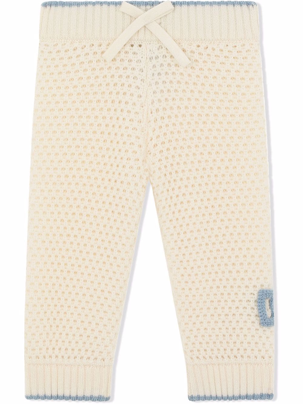 Dolce & Gabbana Kids virgin wool waffle-knit trousers - White von Dolce & Gabbana Kids