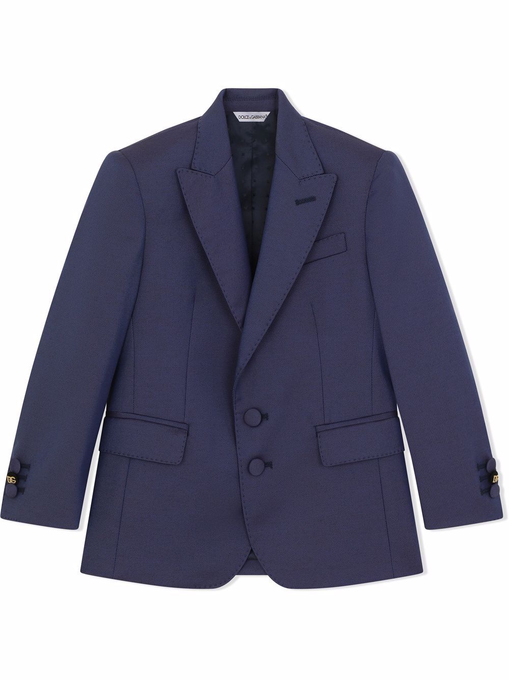 Dolce & Gabbana Kids wool-blend tailored blazer - Blue von Dolce & Gabbana Kids