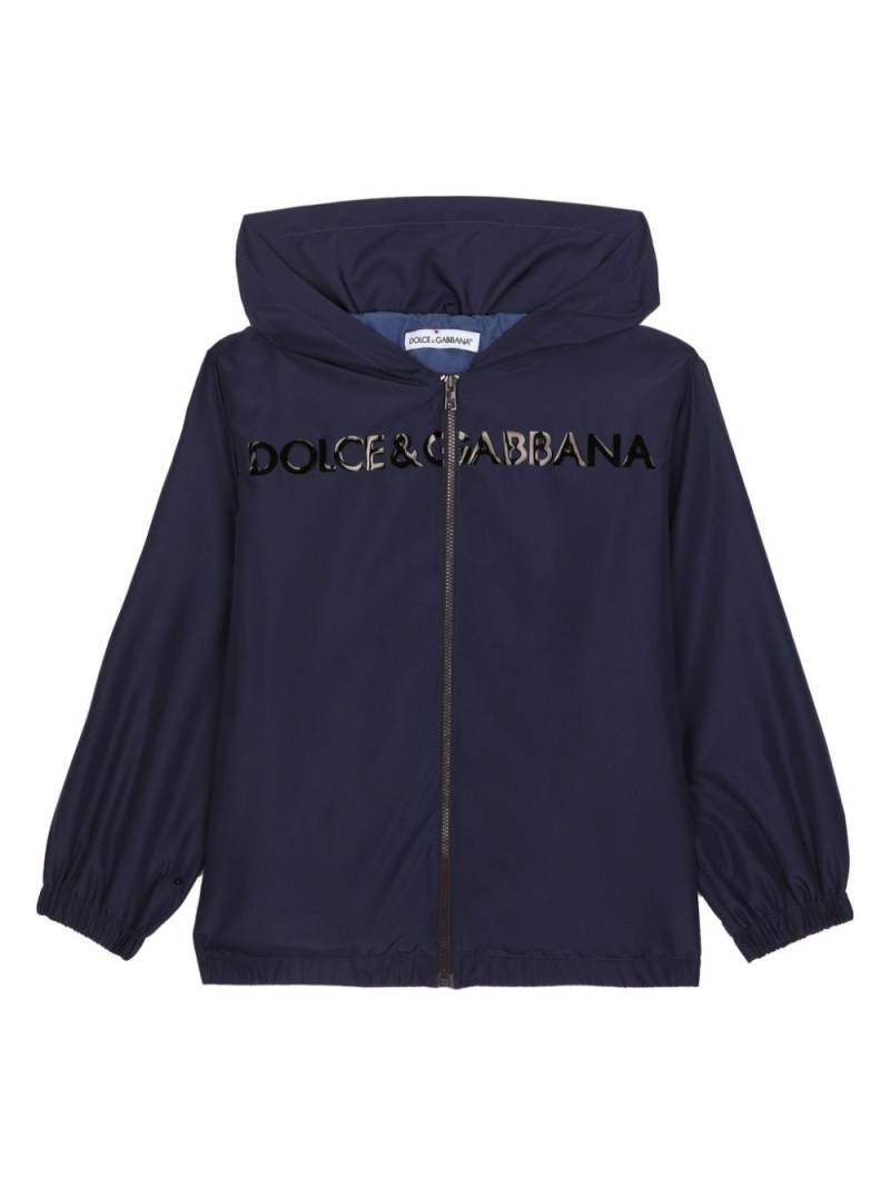 Dolce & Gabbana Kids x K-Way hooded jacket - Blue von Dolce & Gabbana Kids