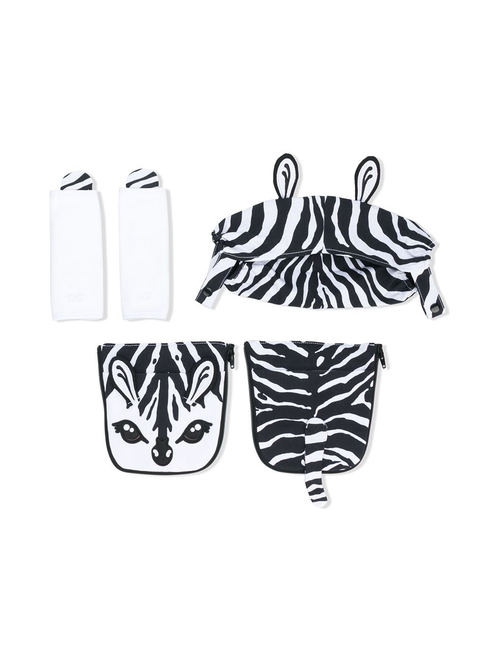 Dolce & Gabbana Kids zebra-print baby carrier cover - Black von Dolce & Gabbana Kids