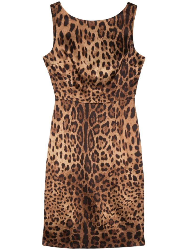 Dolce & Gabbana Pre-Owned 1990s leopard-print dress - Brown von Dolce & Gabbana Pre-Owned