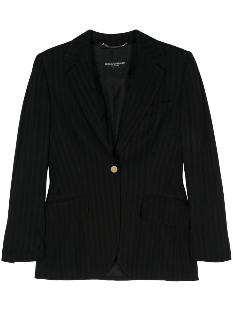 Dolce & Gabbana Pre-Owned 1990s pinstriped single-breasted blazer - Black von Dolce & Gabbana Pre-Owned