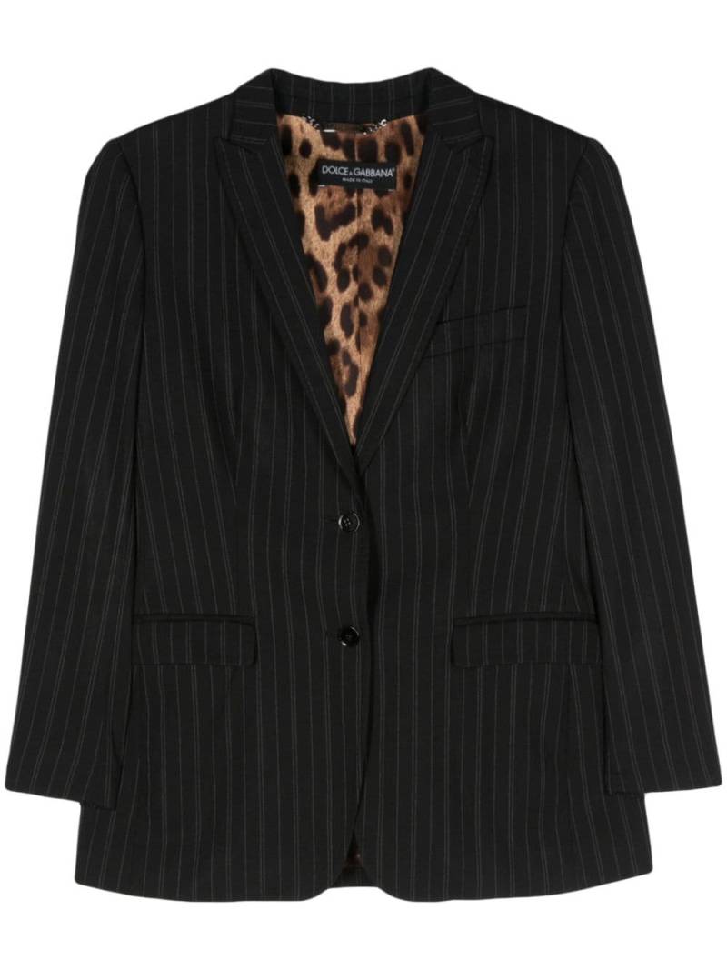 Dolce & Gabbana Pre-Owned 1990s single-breasted striped blazer - Black von Dolce & Gabbana Pre-Owned