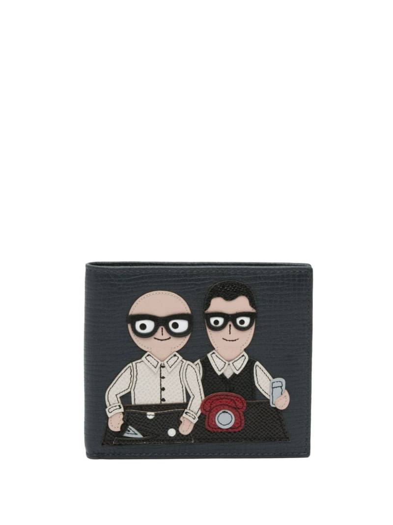 Dolce & Gabbana Pre-Owned 2000-2023 DG Family Bifold Wallet small wallets - Black von Dolce & Gabbana Pre-Owned