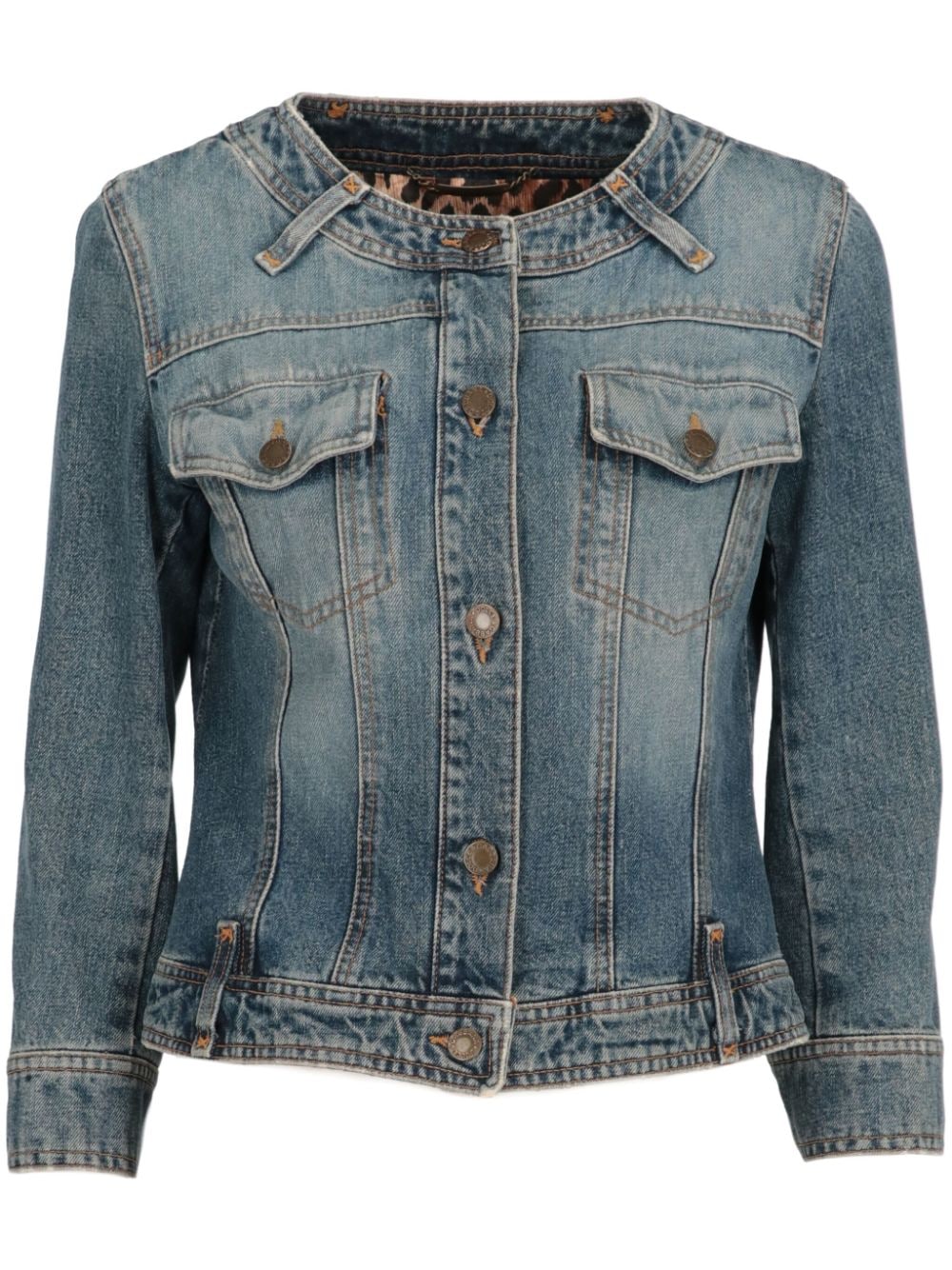 Dolce & Gabbana Pre-Owned 2000 cropped denim jacket - Blue