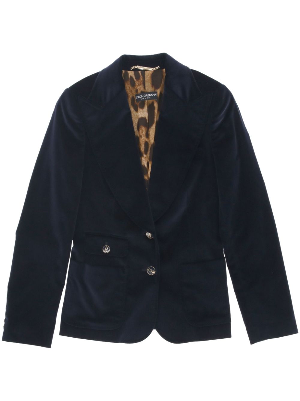 Dolce & Gabbana Pre-Owned 2000 single-breasted velvet blazer - Blue von Dolce & Gabbana Pre-Owned