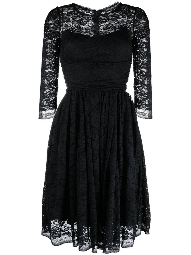 Dolce & Gabbana Pre-Owned 2000s A-line lace dress - Black von Dolce & Gabbana Pre-Owned