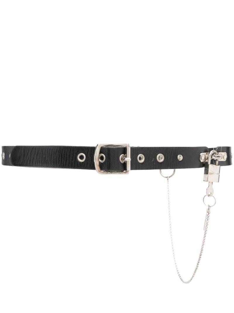 Dolce & Gabbana Pre-Owned 2000s chain-link leather belt - Black von Dolce & Gabbana Pre-Owned