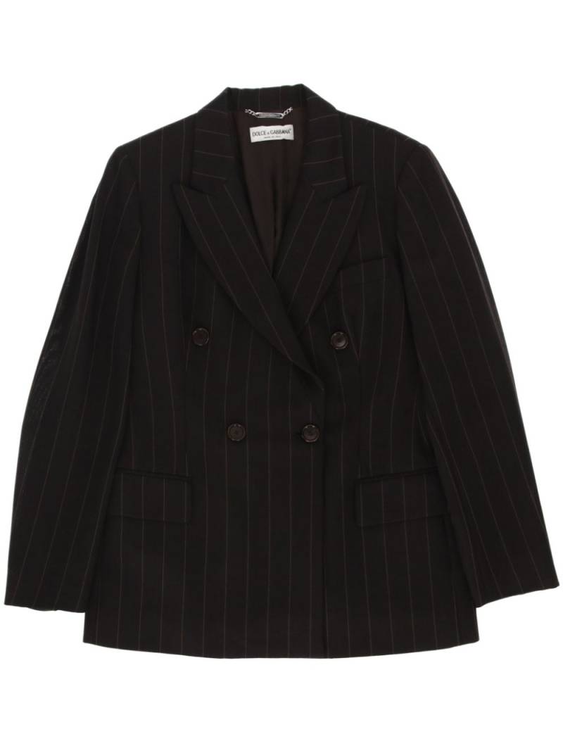 Dolce & Gabbana Pre-Owned 2000s double-breasted blazer - Brown von Dolce & Gabbana Pre-Owned