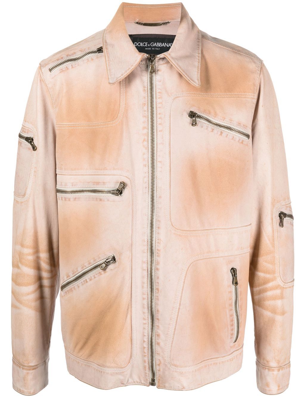 Dolce & Gabbana Pre-Owned 2000s gradient effect zipped jacket - Neutrals von Dolce & Gabbana Pre-Owned