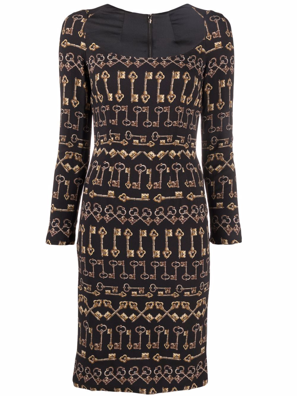 Dolce & Gabbana Pre-Owned 2000s key-print fitted dress - Black von Dolce & Gabbana Pre-Owned