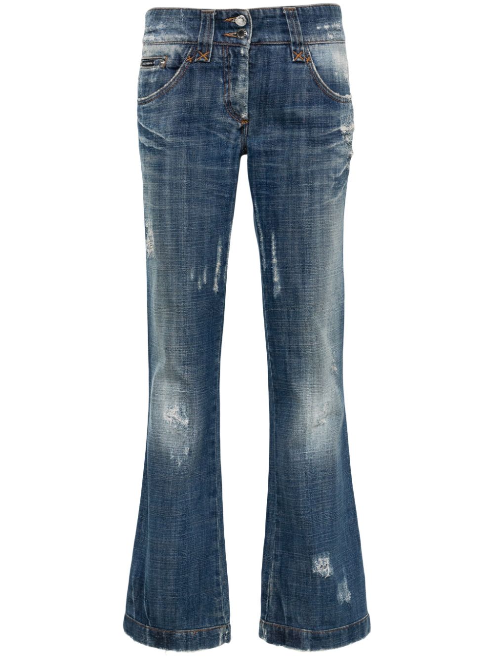 Dolce & Gabbana Pre-Owned 2000s low-rise bootcut jeans - Blue von Dolce & Gabbana Pre-Owned