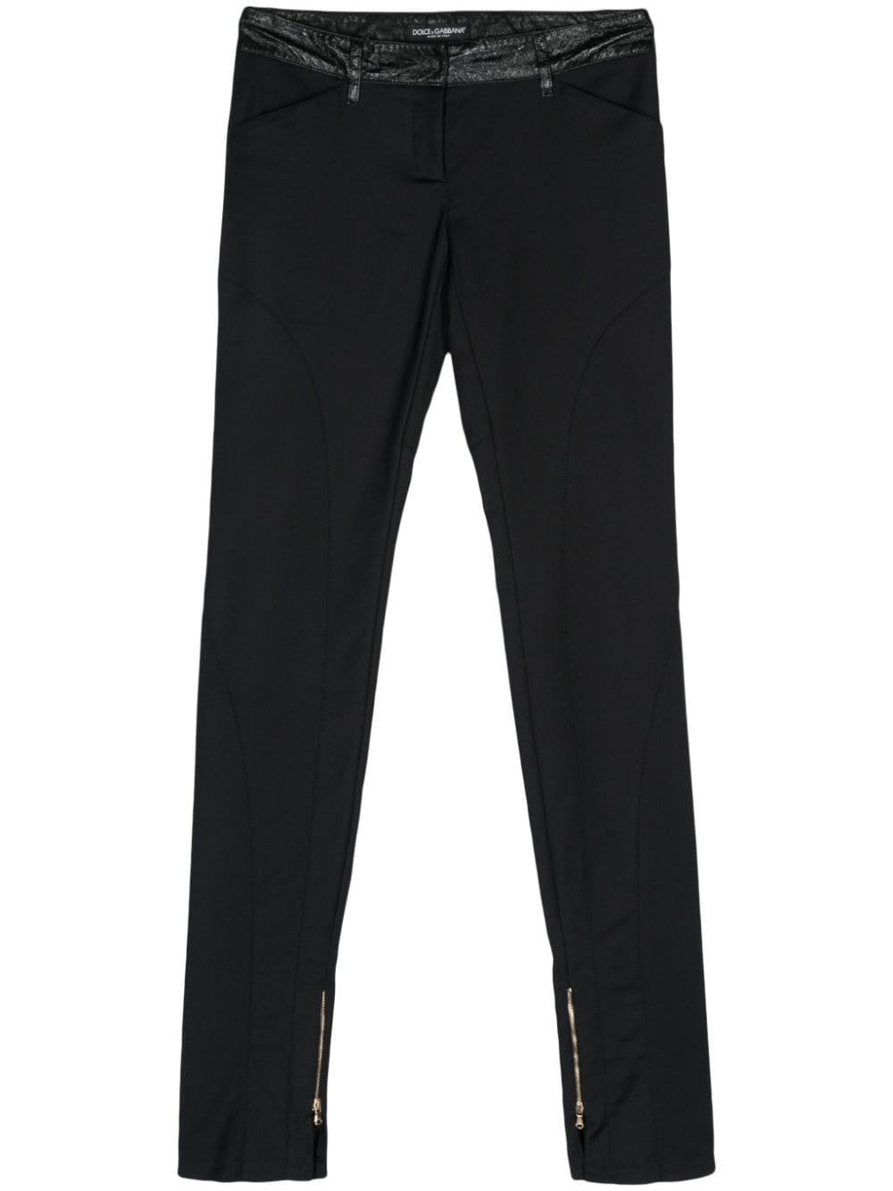 Dolce & Gabbana Pre-Owned 2000s panelled skinny trousers - Black von Dolce & Gabbana Pre-Owned