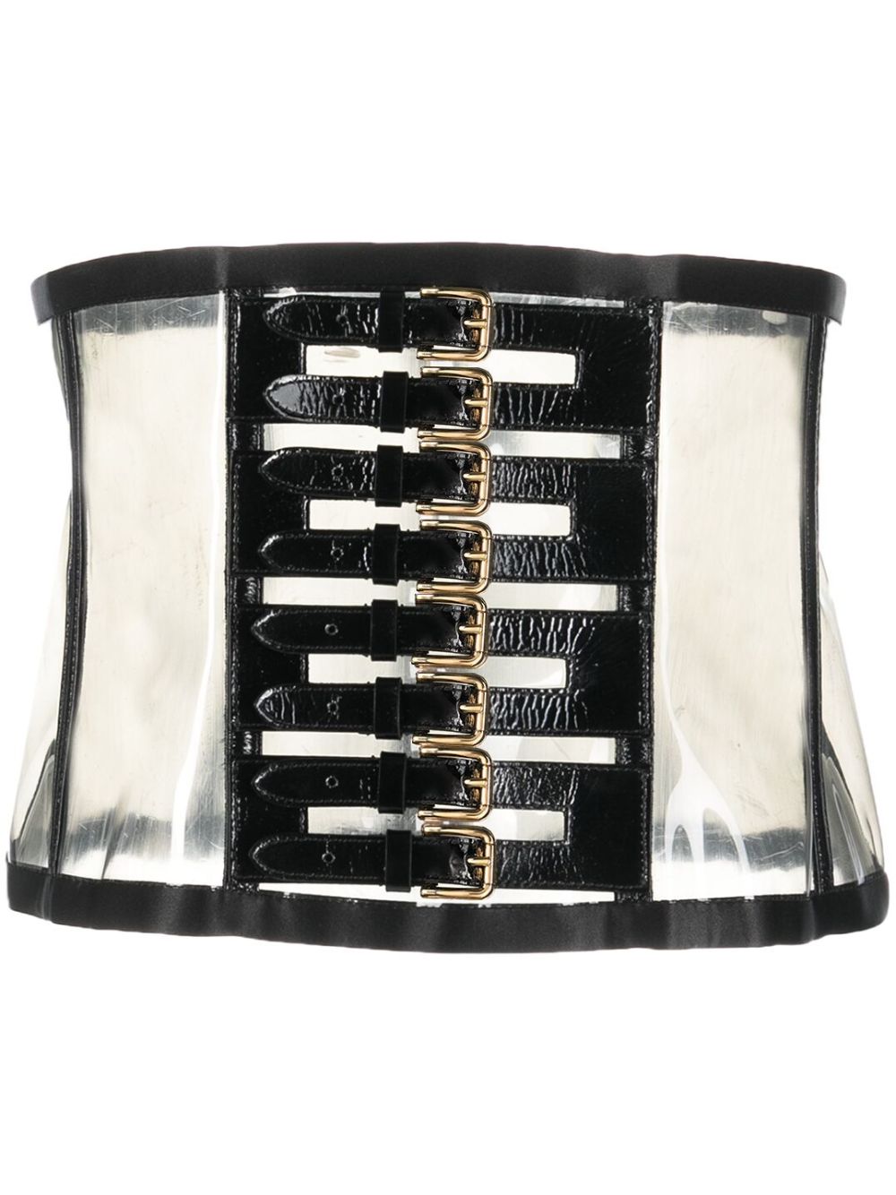 Dolce & Gabbana Pre-Owned 2000s patent leather corset belt - Black von Dolce & Gabbana Pre-Owned